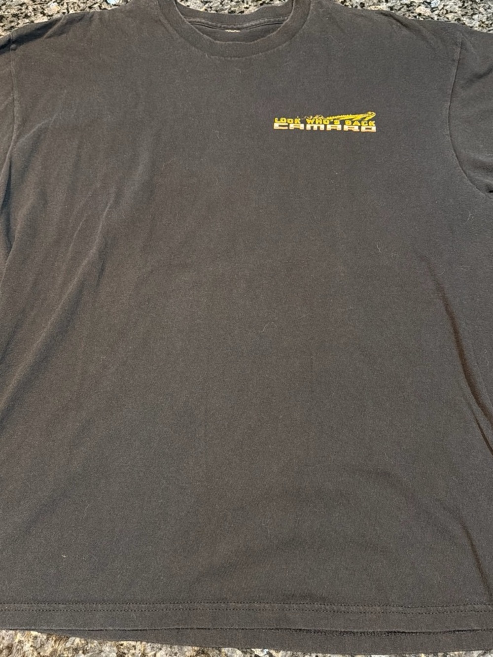 Gildan Black Short Sleeve Tee with Yellow Logo